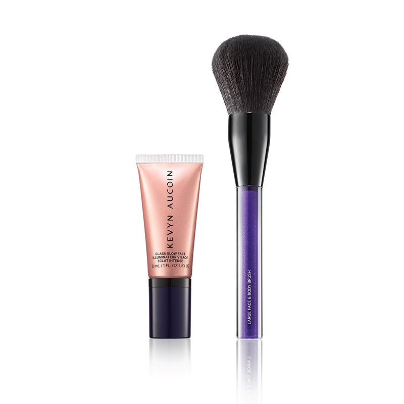 Glass Glow Face and Body Gloss & Brush Duo