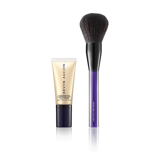 Glass Glow Face and Body Gloss & Brush Duo