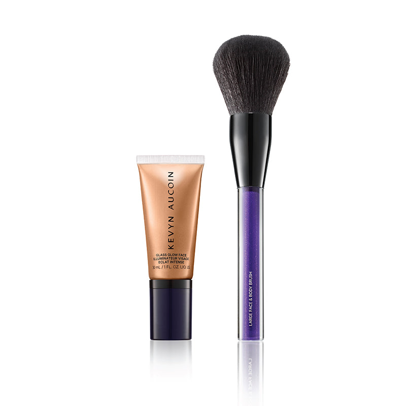 Glass Glow Face and Body Gloss & Brush Duo